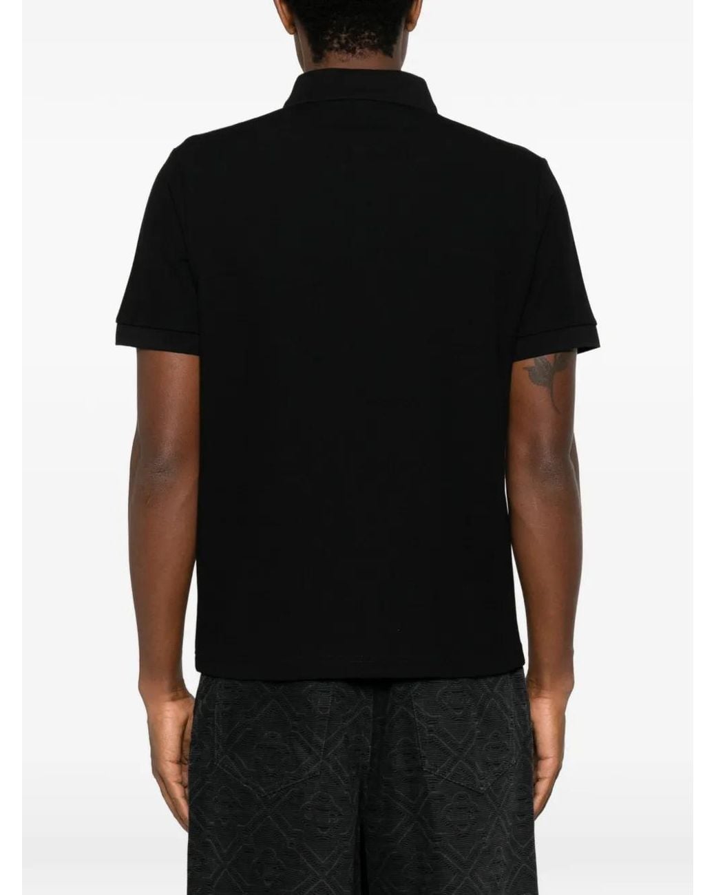 Sergio Tacchini Black Sergio Logo-Embroidered Polo Shirt for men