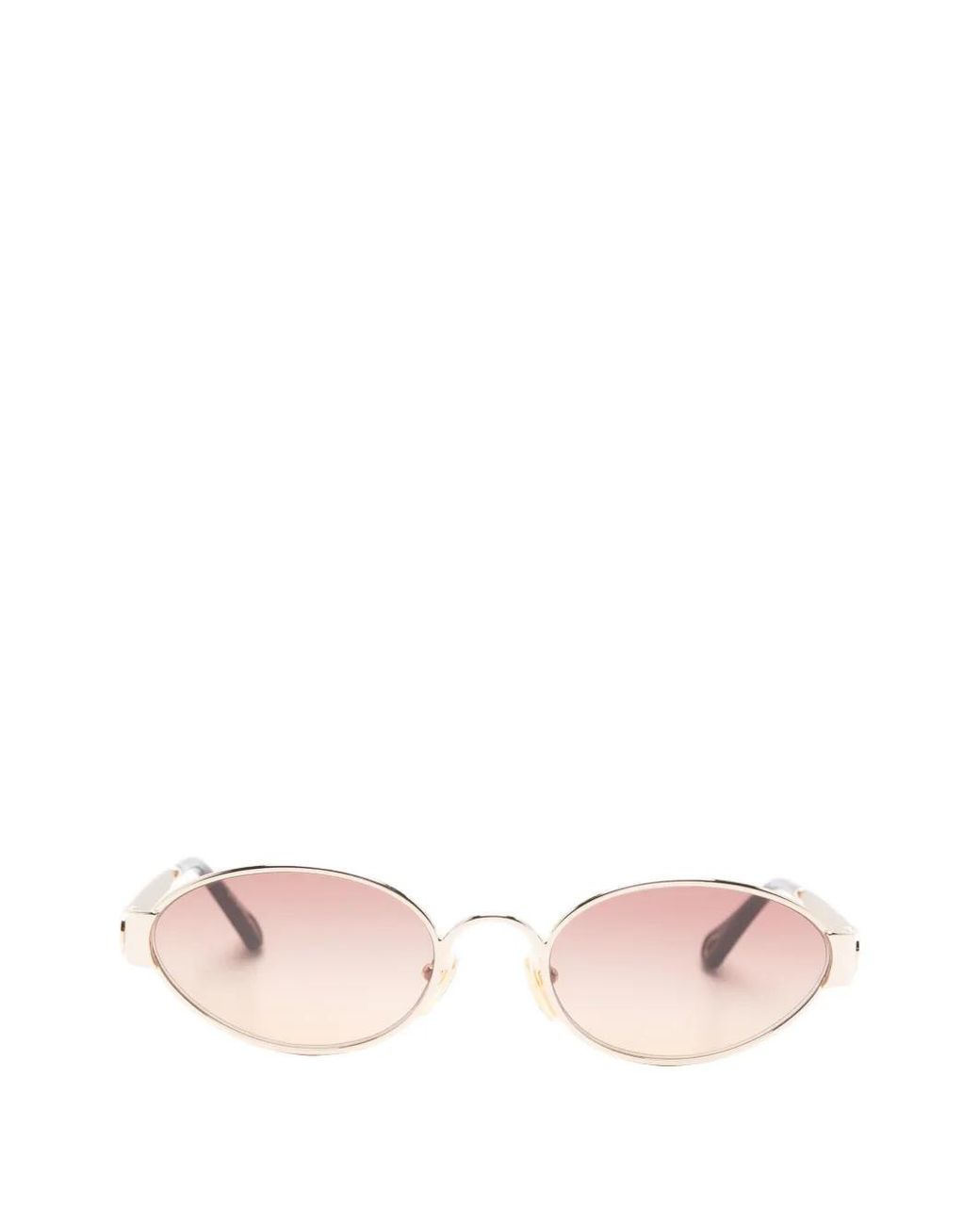 Chloé Pink Oval-Frame Sunglasses