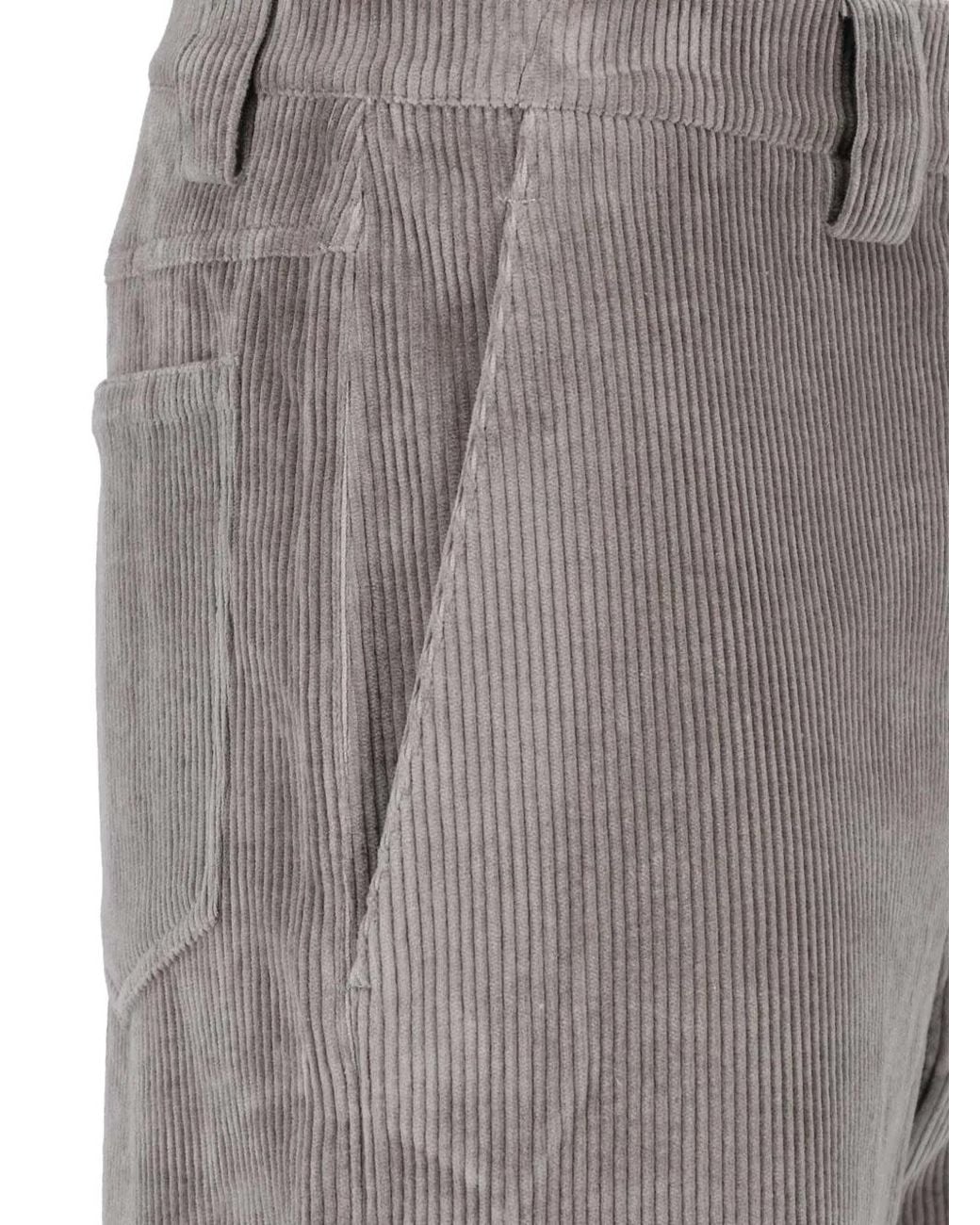 BERNER KUHL Gray Night Corduroy Trousers for men