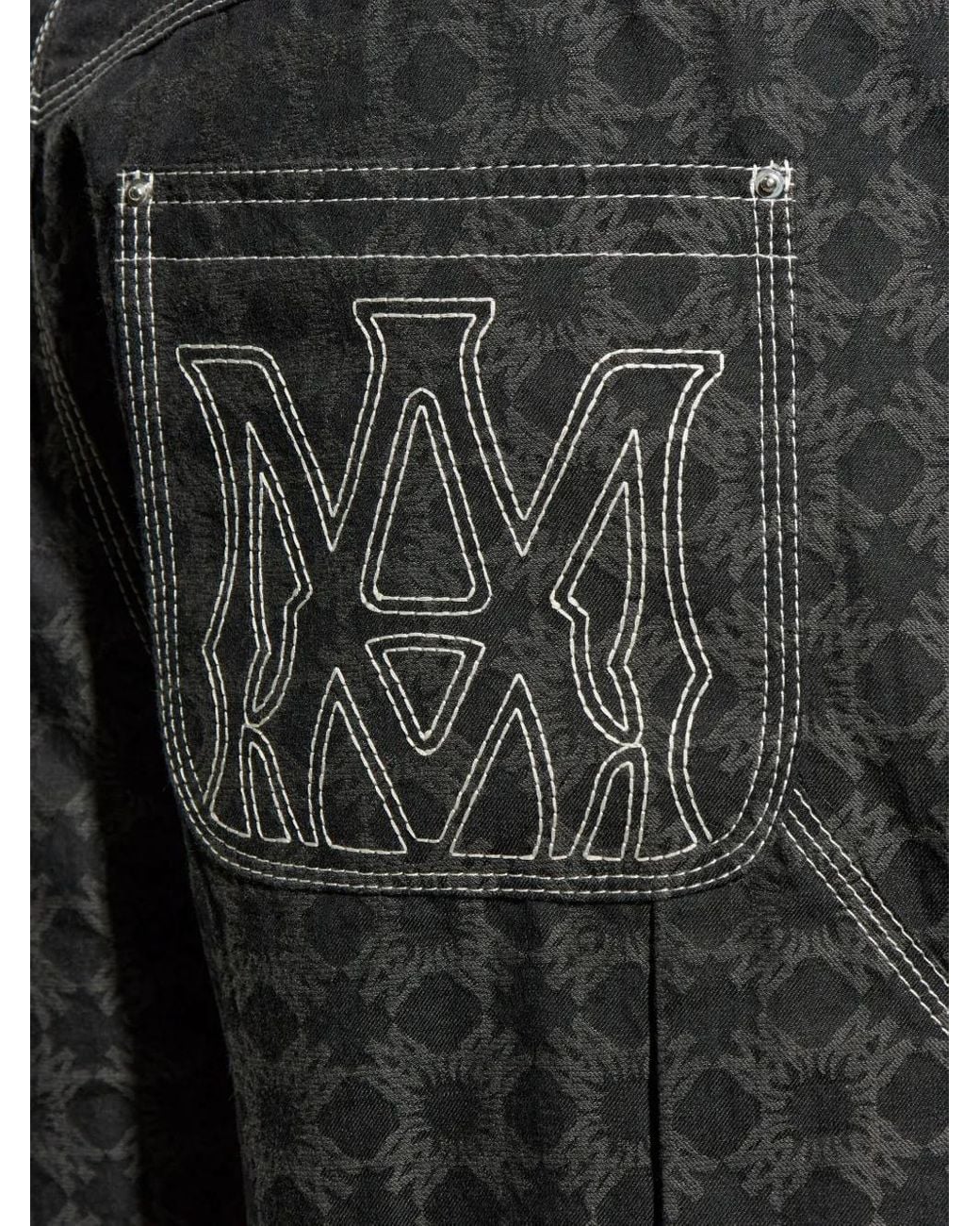 Amiri Black Ma Quad Checked Trousers for men
