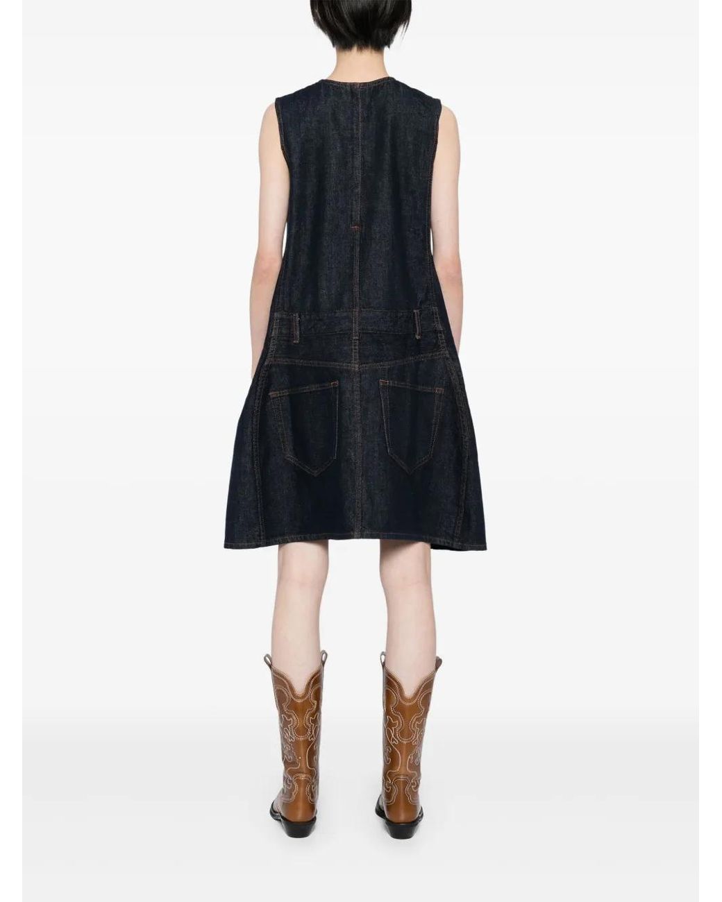 JNBY Black Denim Sleeveless Dress