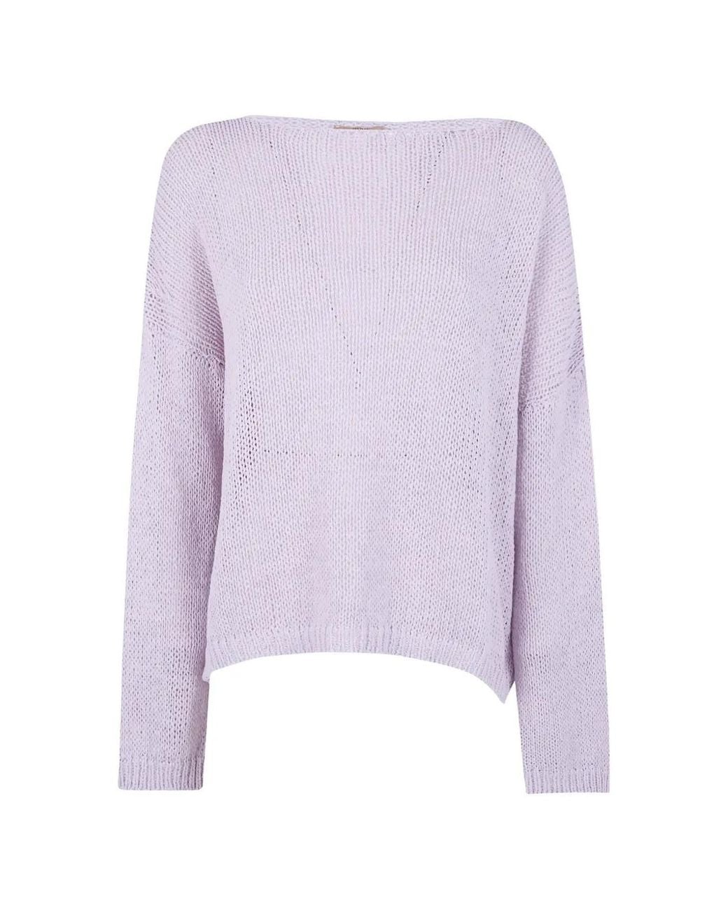 Nuur Purple Boat-Neck Sweater