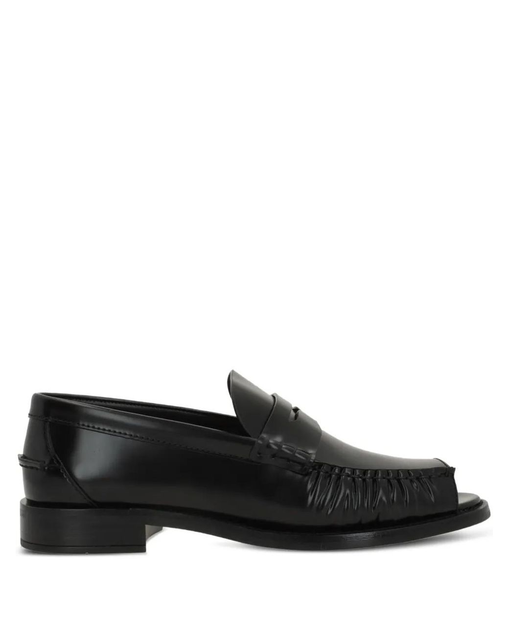 Prada Black Open-Toe Loafers