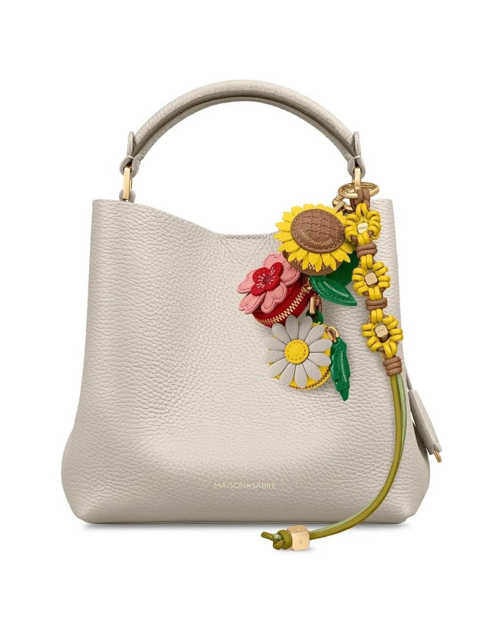 Maison De Sabre Metallic Wristlet Leather Charm