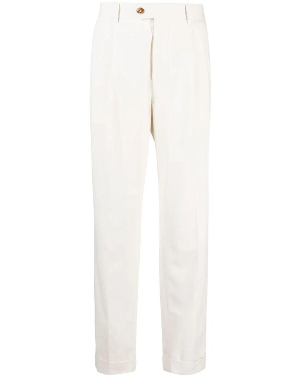 Brunello Cucinelli Straight Broek in het White voor heren