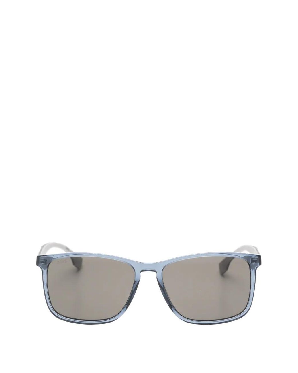 Boss Gray Rectangle-Frame Sunglasses for men
