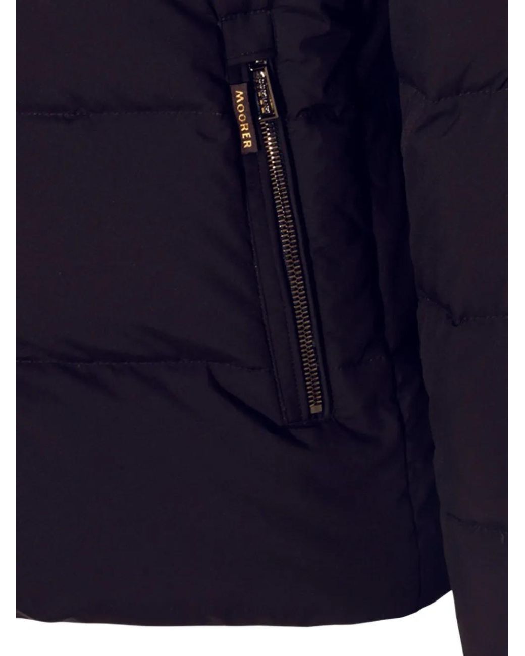 Moorer Blue Padded Hooded Coat for men