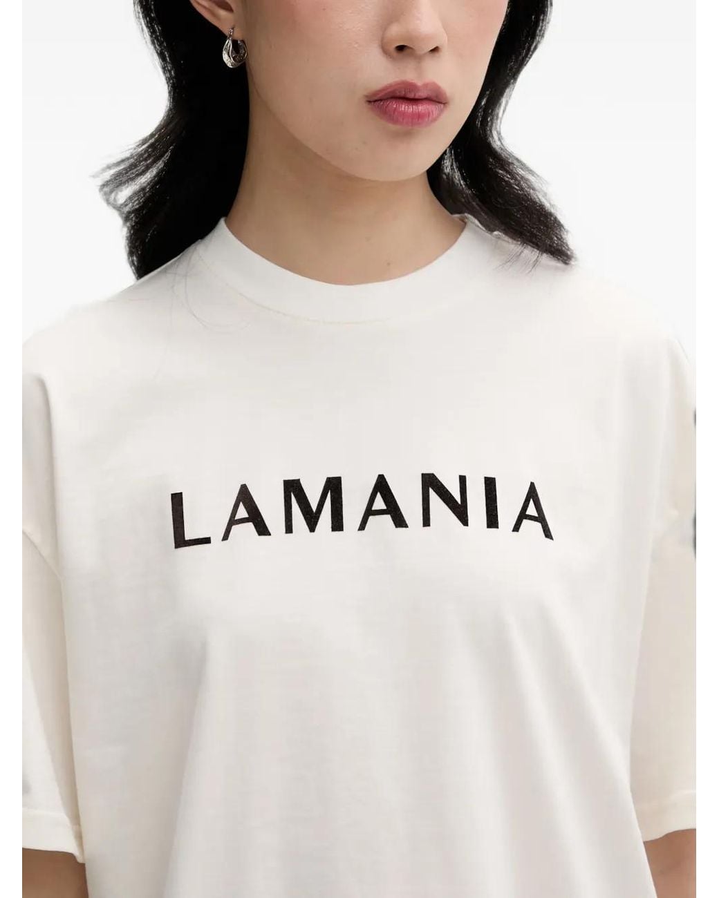 La Mania White Chuck Logo-Print T-Shirt