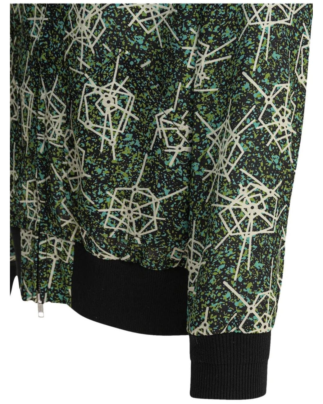 Beams Plus Green Abstract-Print Bomber Jacket for men