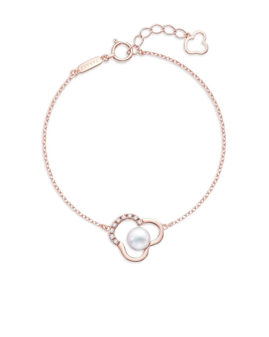 Tasaki White Chants Signature Akoya Pearl And Diamonds Bracelet