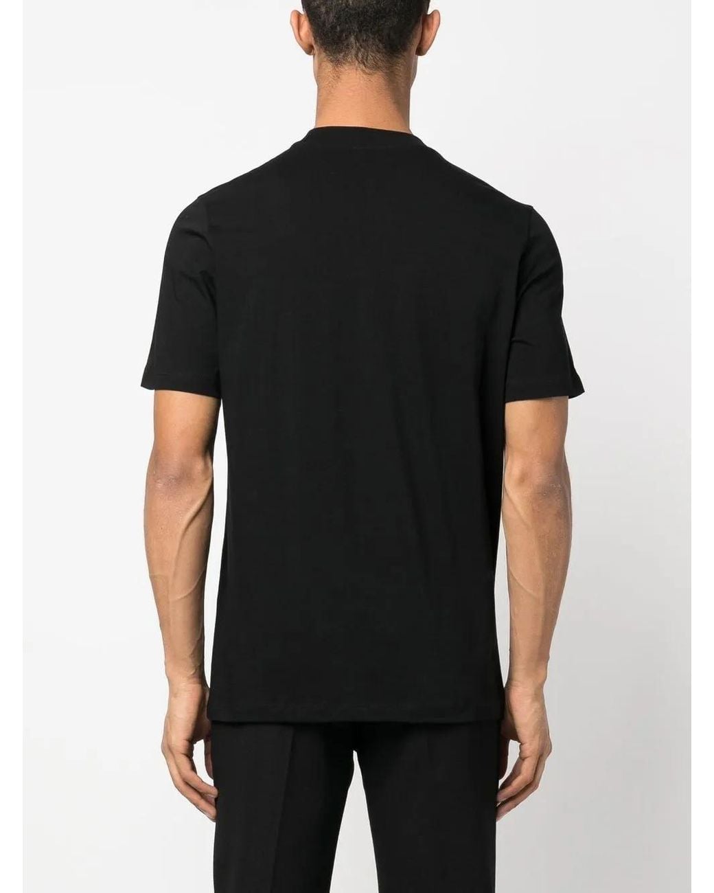 Jil Sander Black Crewneck Short Sleeves Classic T-Shirt for men