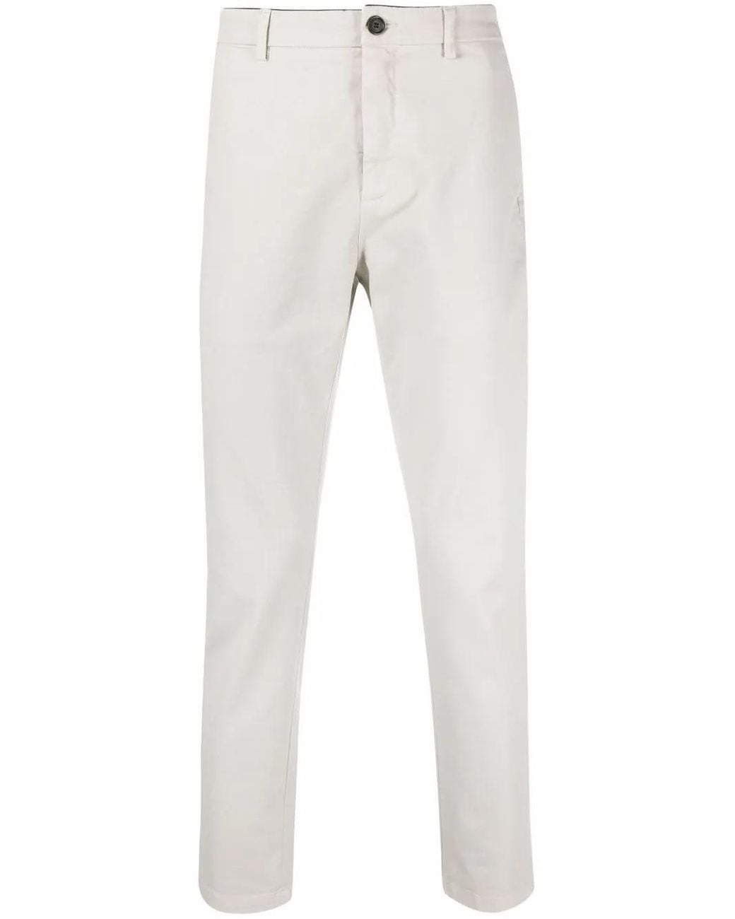 Department 5 Gray Straight-Leg Cotton-Blend Trousers for men