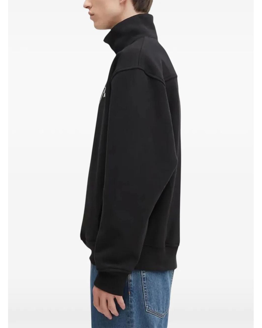 Rhude Black Long-Sleeve Sweater for men
