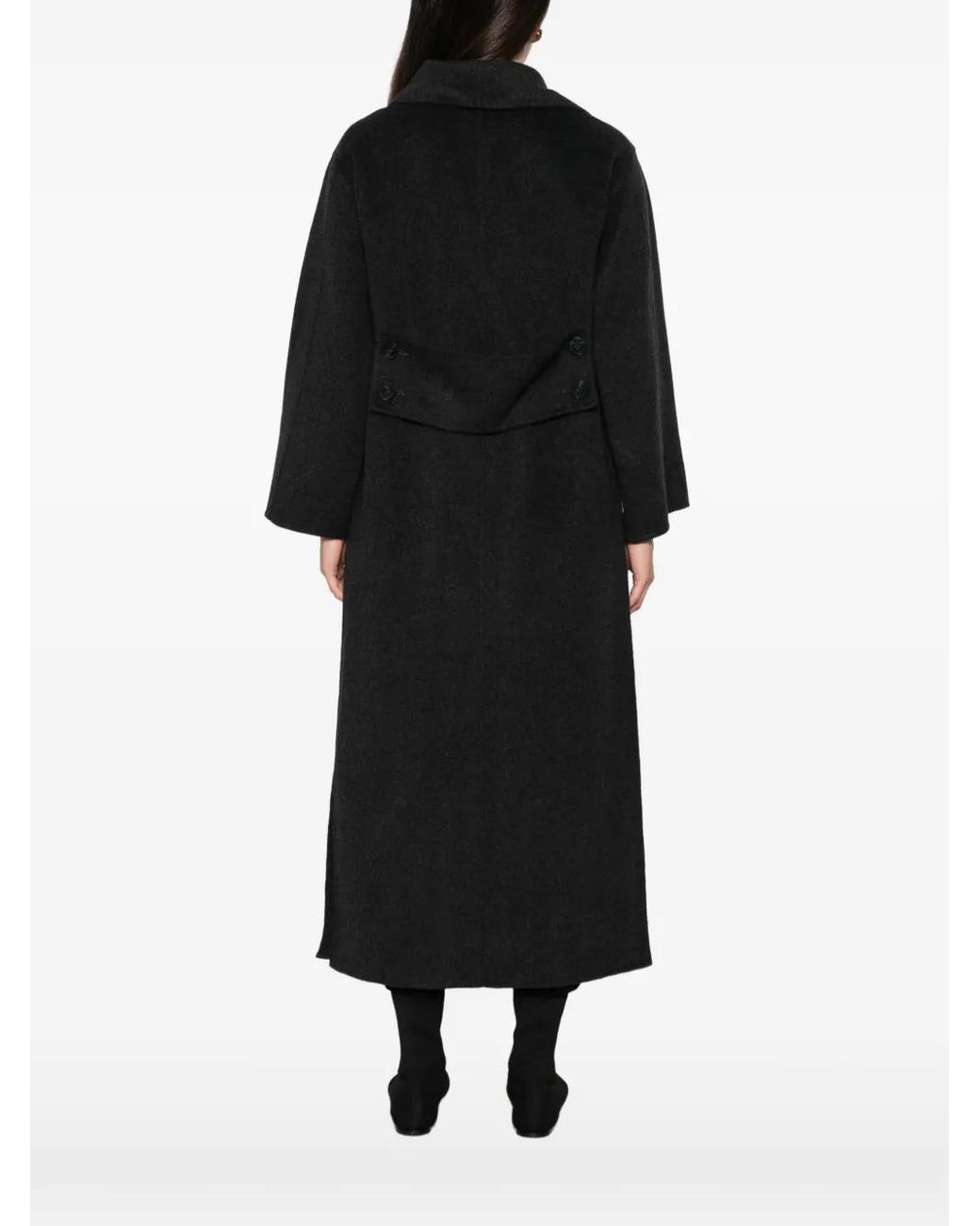 Liviana Conti Black Button-Fastening Coat