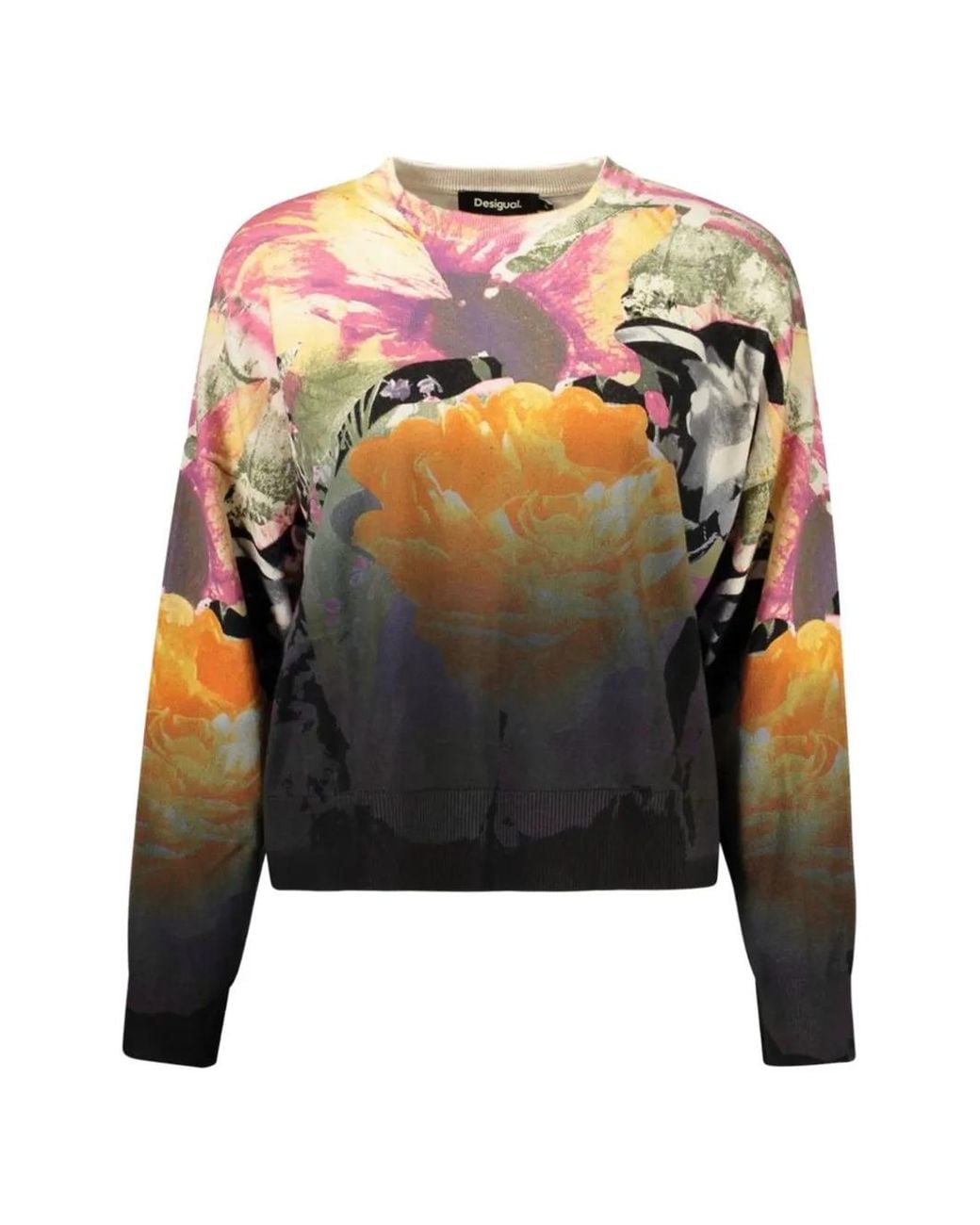 Desigual Black X M. C. Lacroix Floral-Print Sweater