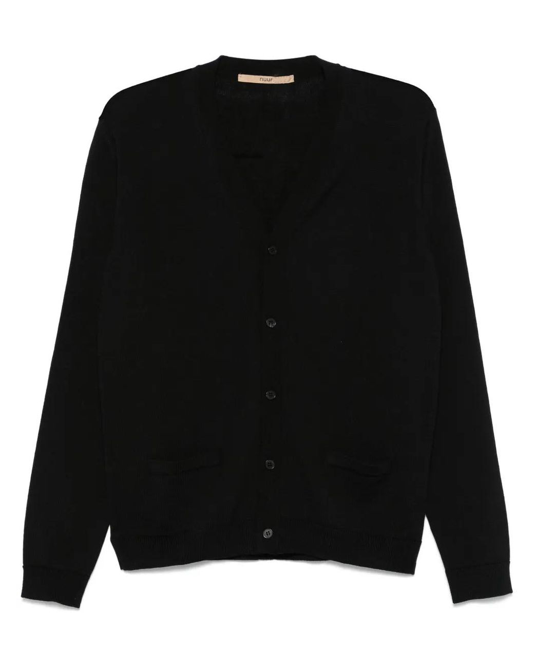 Nuur Black V-Neck Cardigan for men