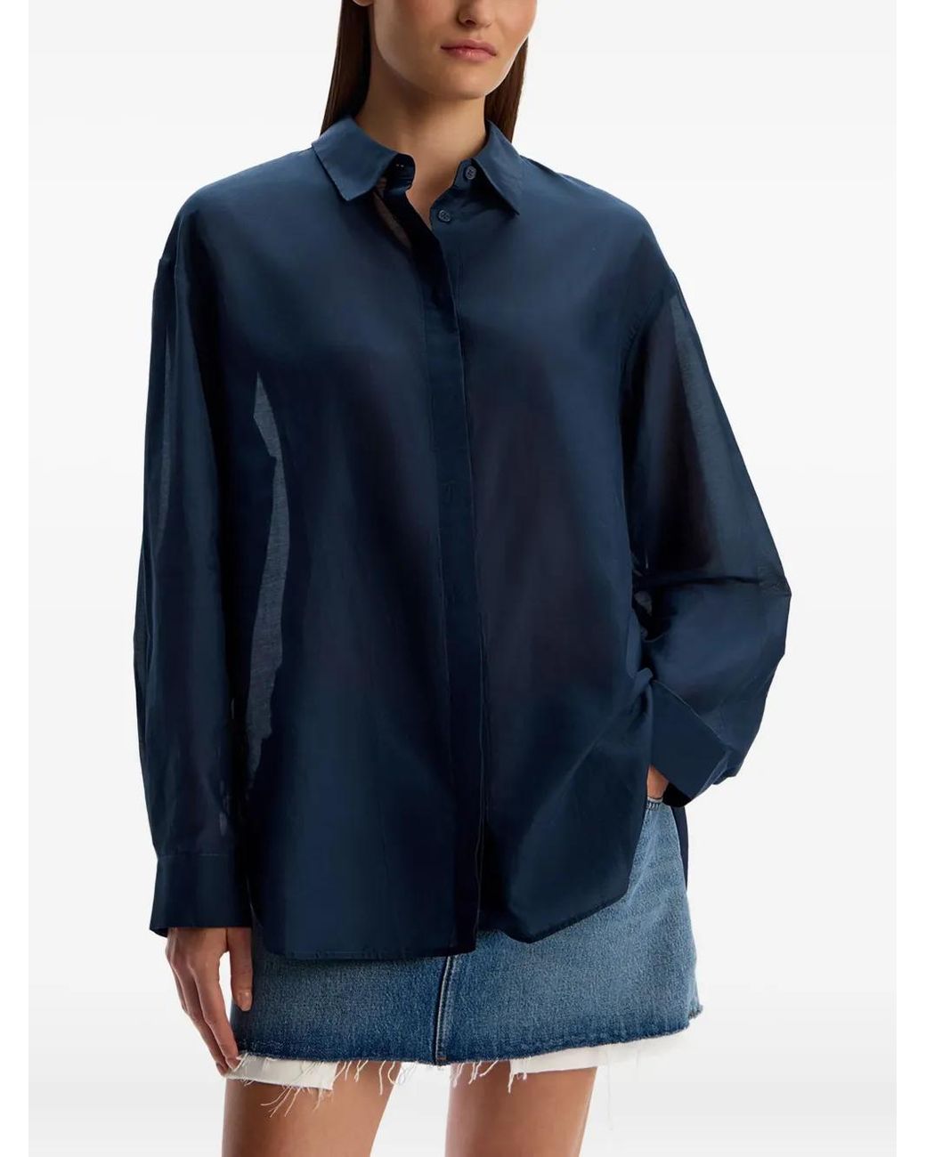12 STOREEZ Blue Button-Down Shirt
