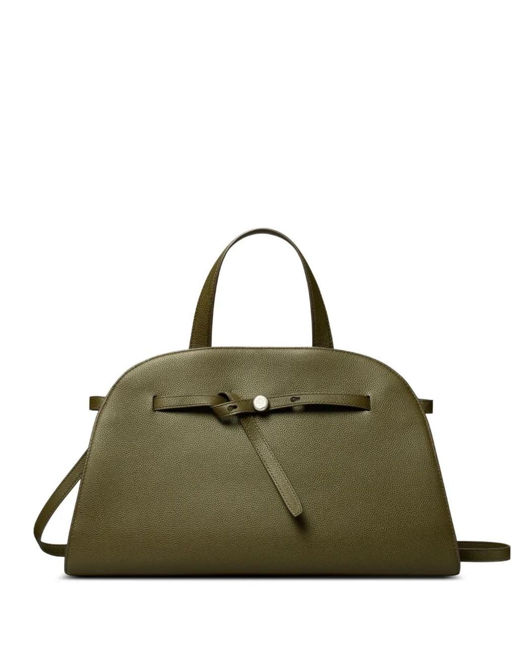 Tory Burch Green Romy Leather Boston Bag
