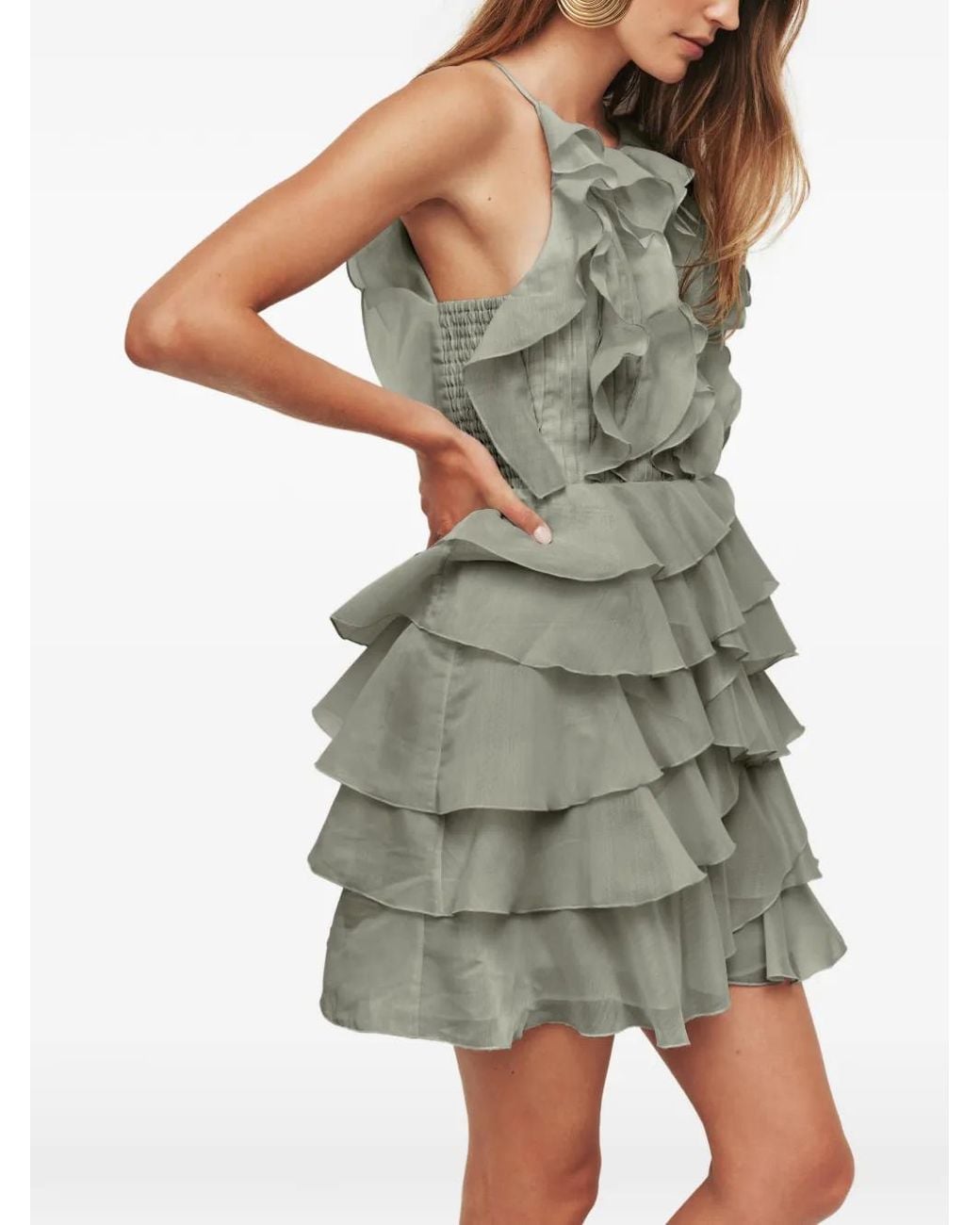 Aje. Gray Cleo Mini Dress