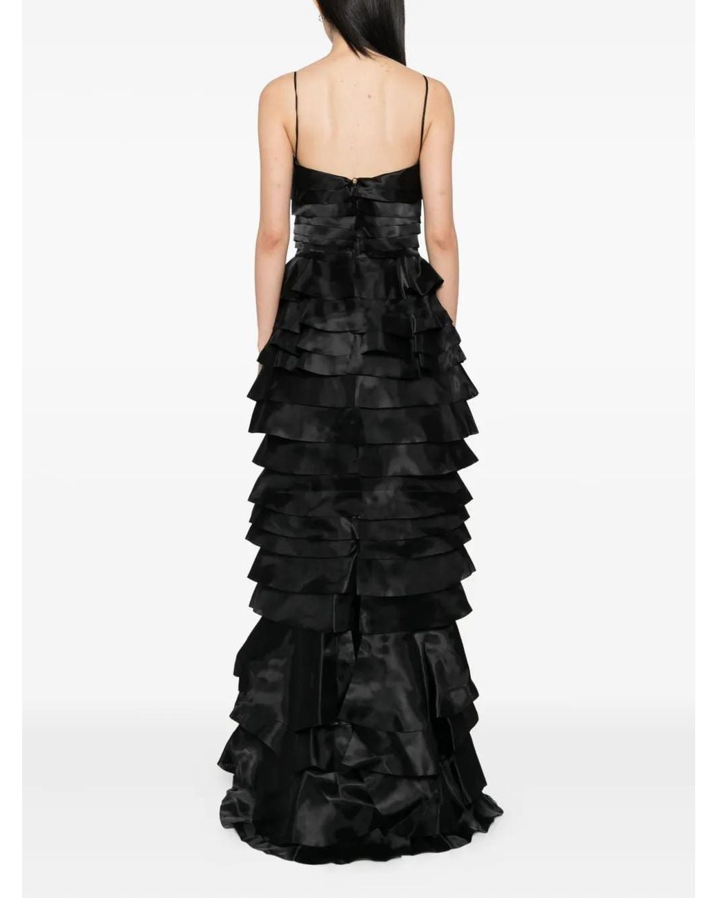 Saiid Kobeisy Black Layered Organza Dress