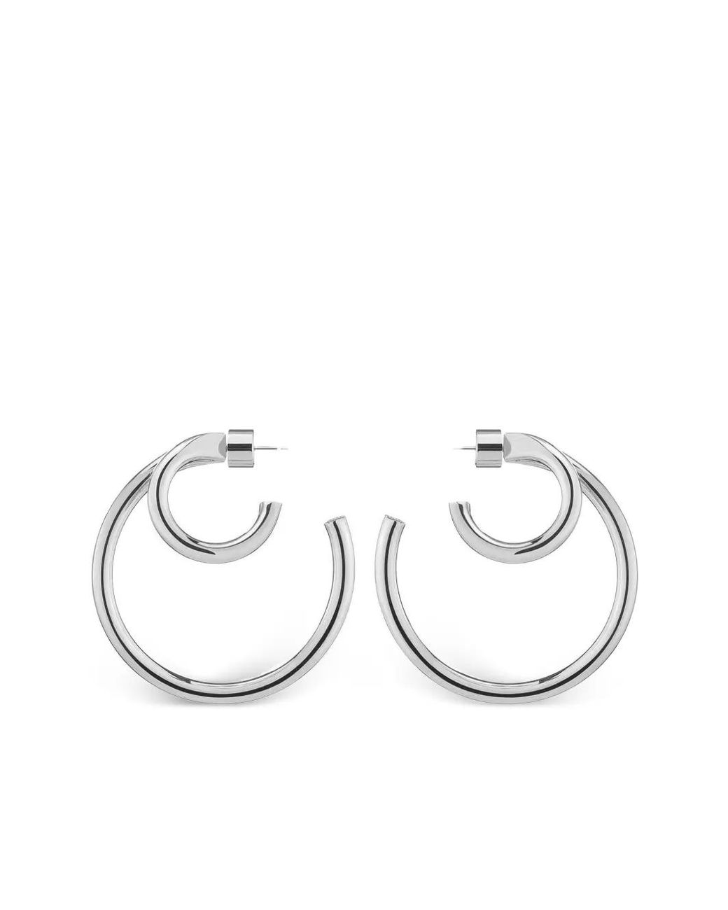 Jennifer Fisher White Double Lilly Hoop Earrings