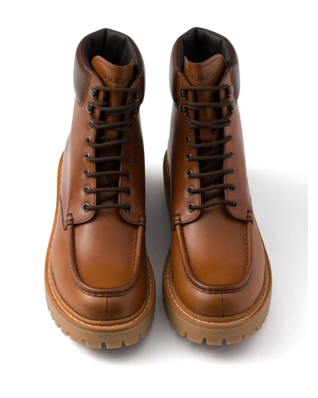 Prada Brown Leather Boots for men