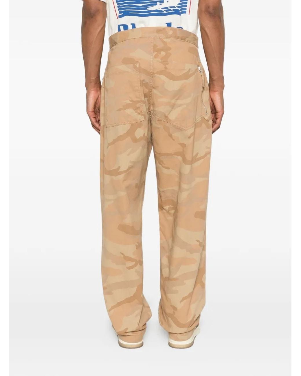 Aries Natural Camo-Print Over-Dyed Trousers for men