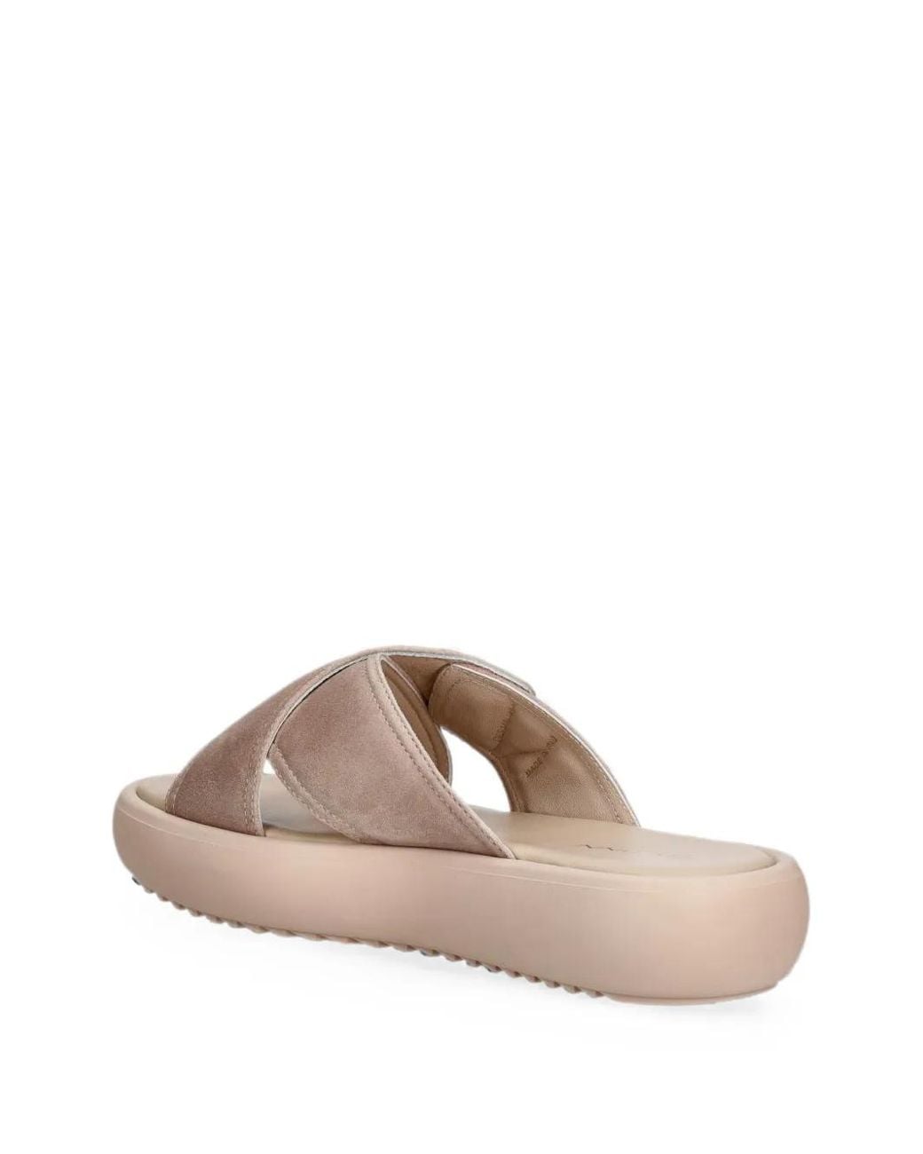 Baldinini Pink Logo-Plaque Crossover-Strap Suede Slides