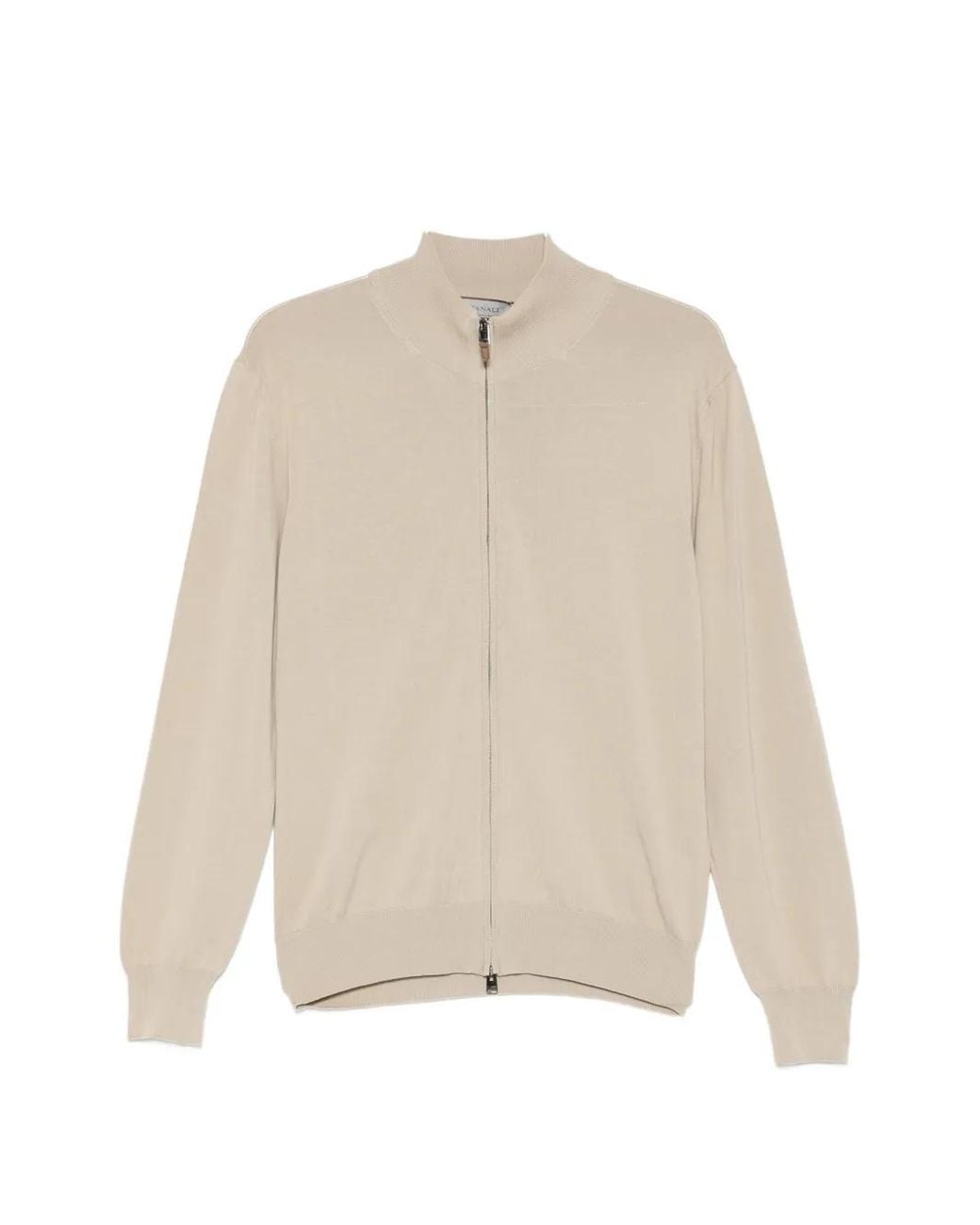 Canali Natural Zip-Up Knitted Cardigan for men