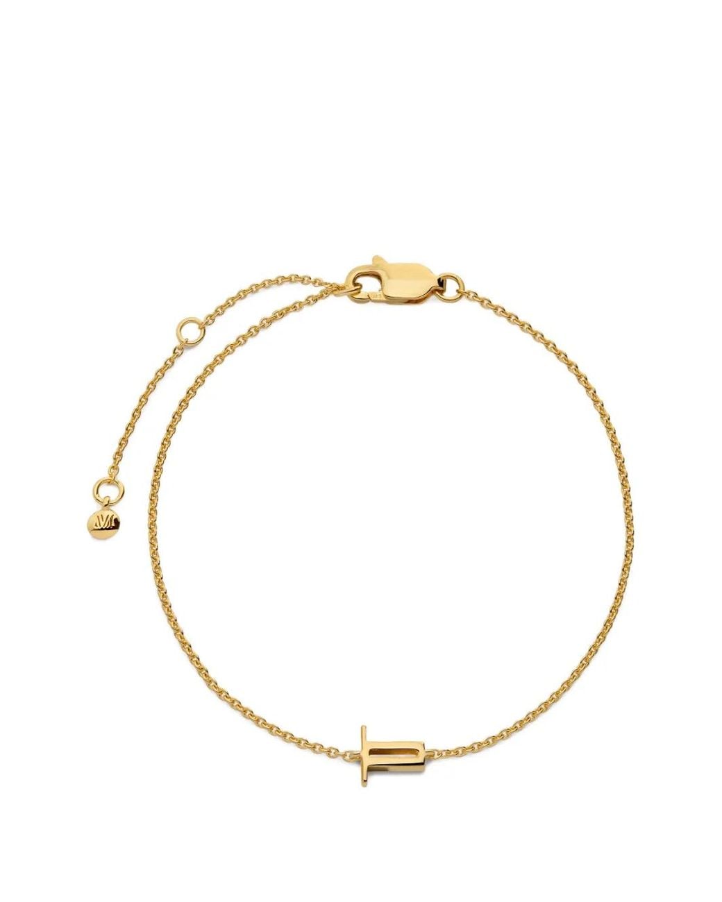 Monica Vinader Metallic Initial T Chain Bracelet
