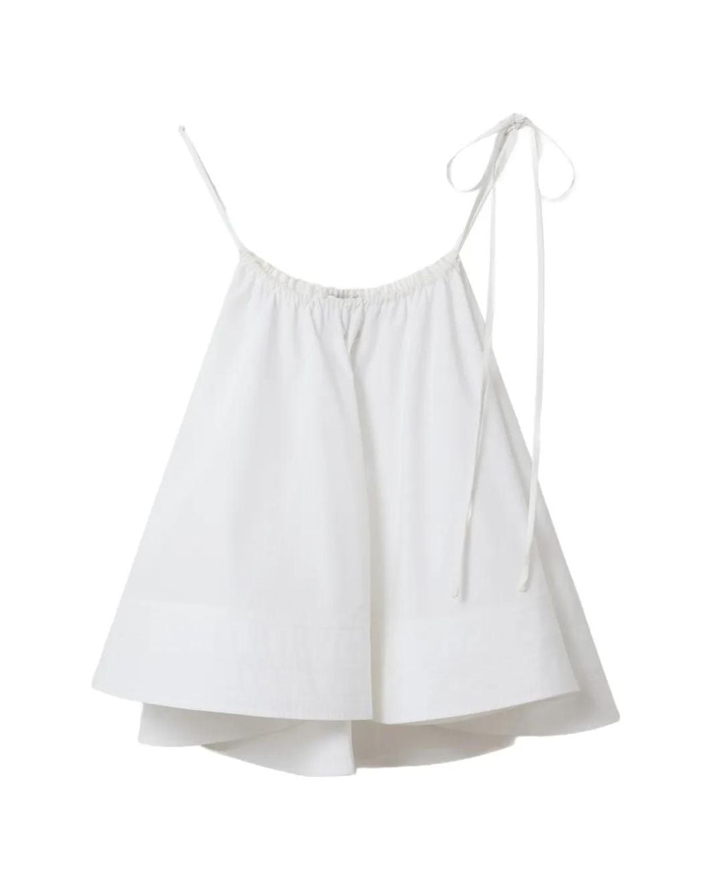 Stella McCartney White Cotton Ruffled Top