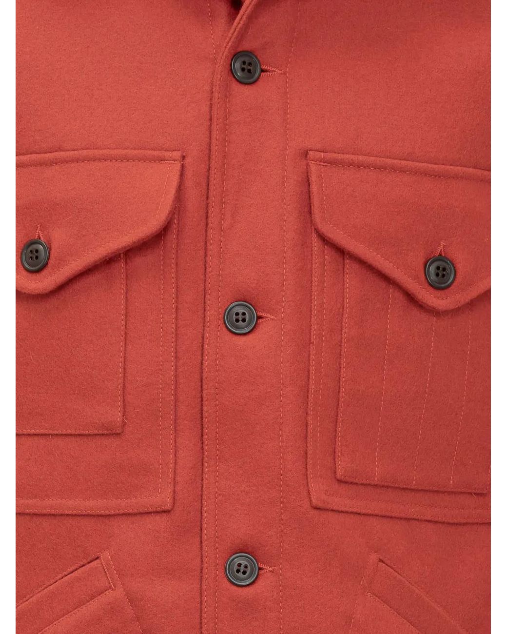 Ceccarelli Red Front-Pockets Jacket for men