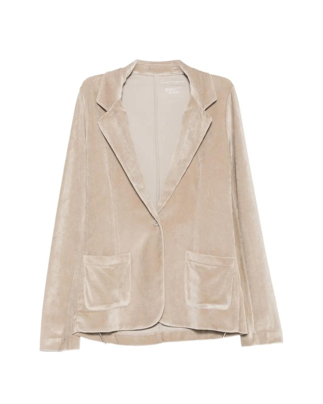 Majestic Filatures Natural Velvet Single-Breasted Blazer