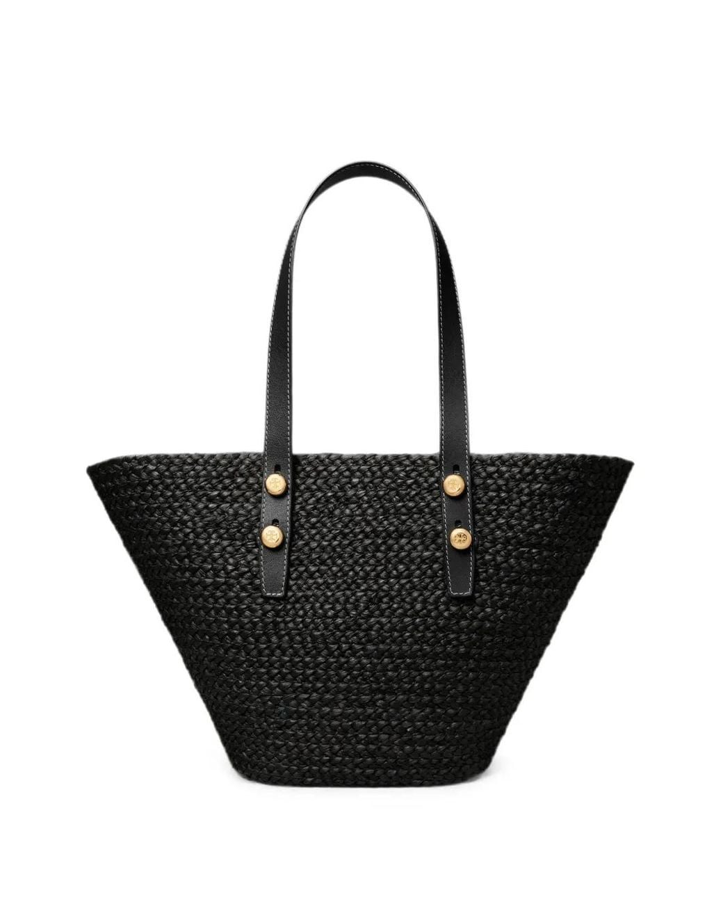Tory Burch Black Small Romy Basket Tote