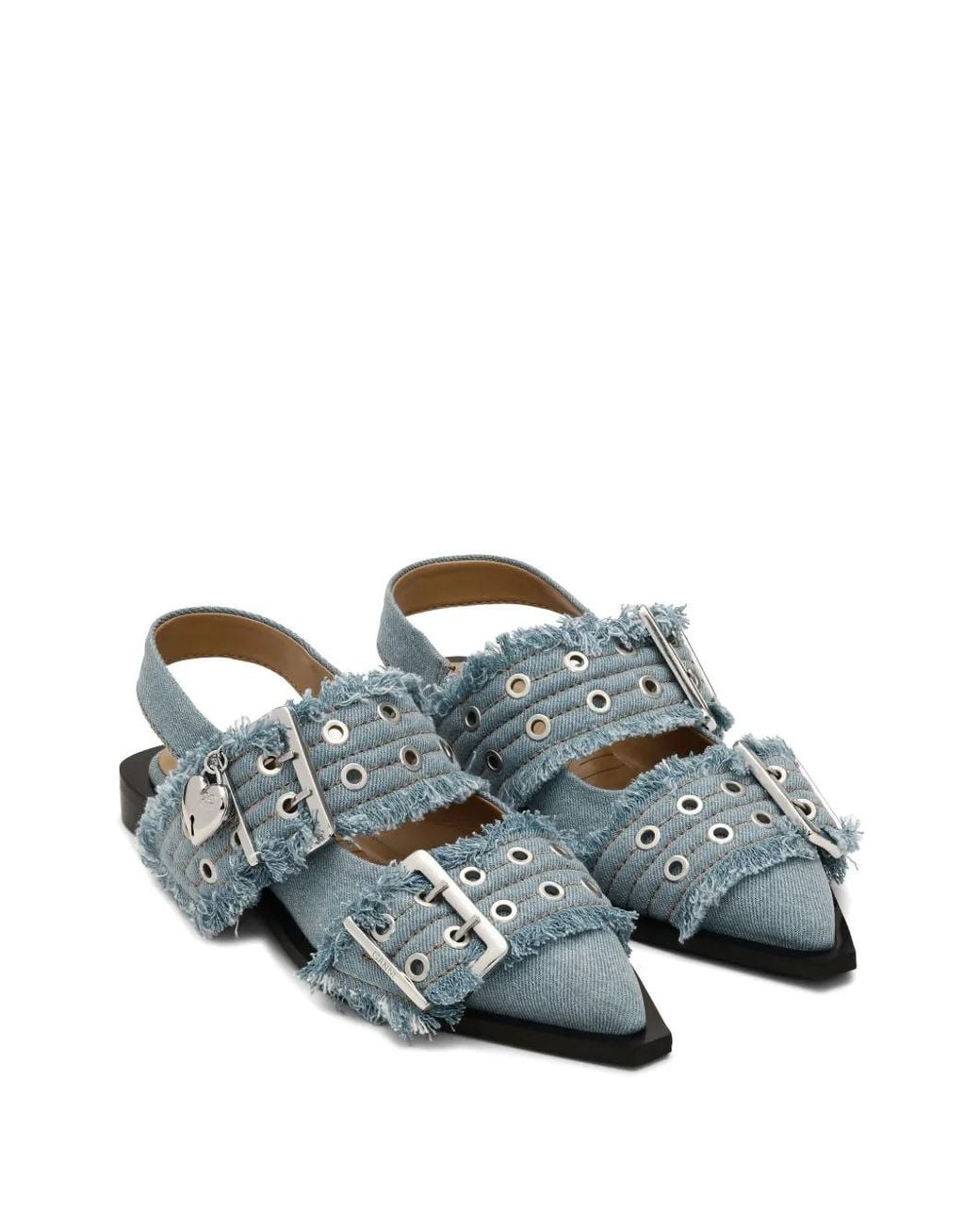 Ganni Blue Flat Shoes