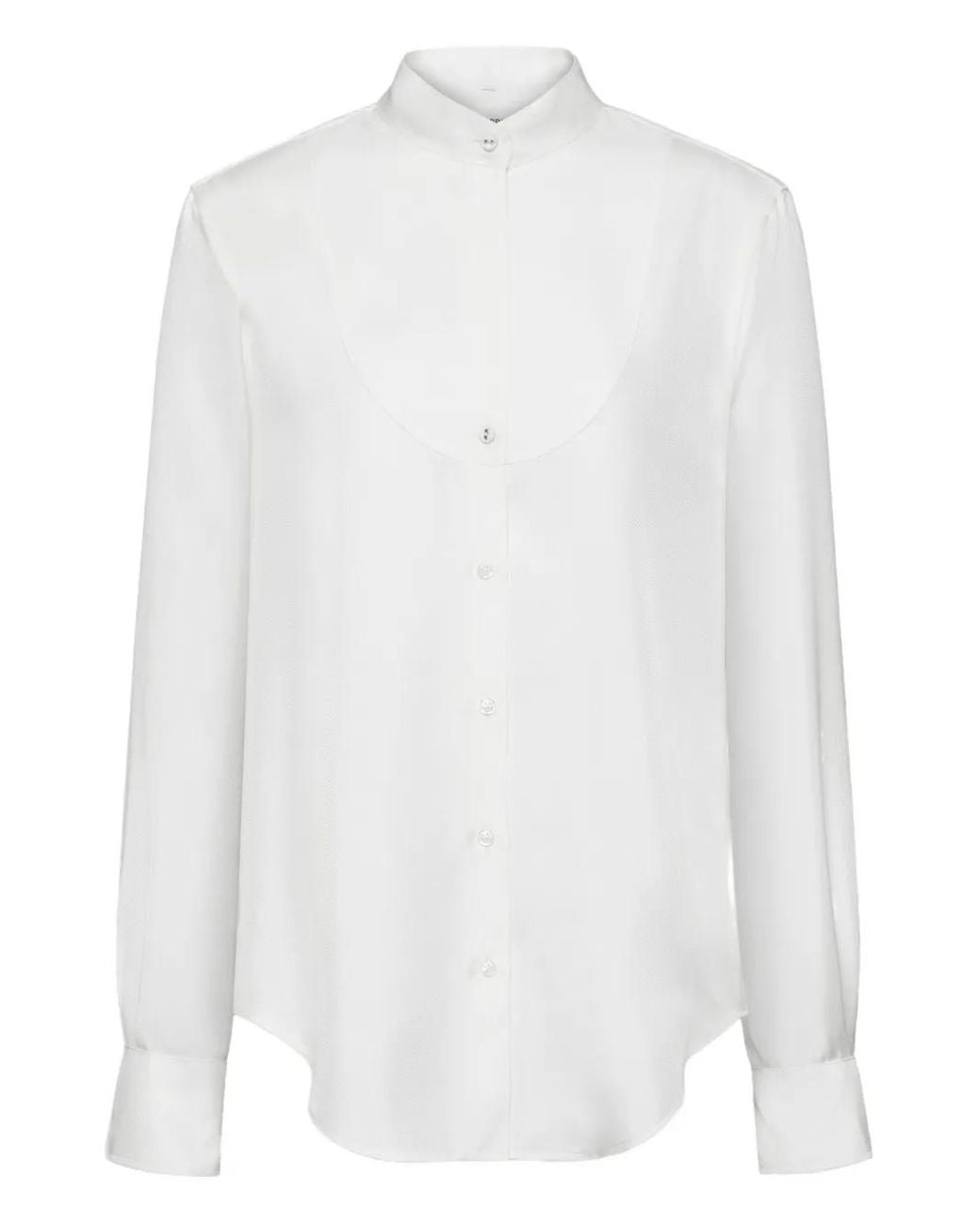 Thom Browne White Detachable-Collar Bow Shirt