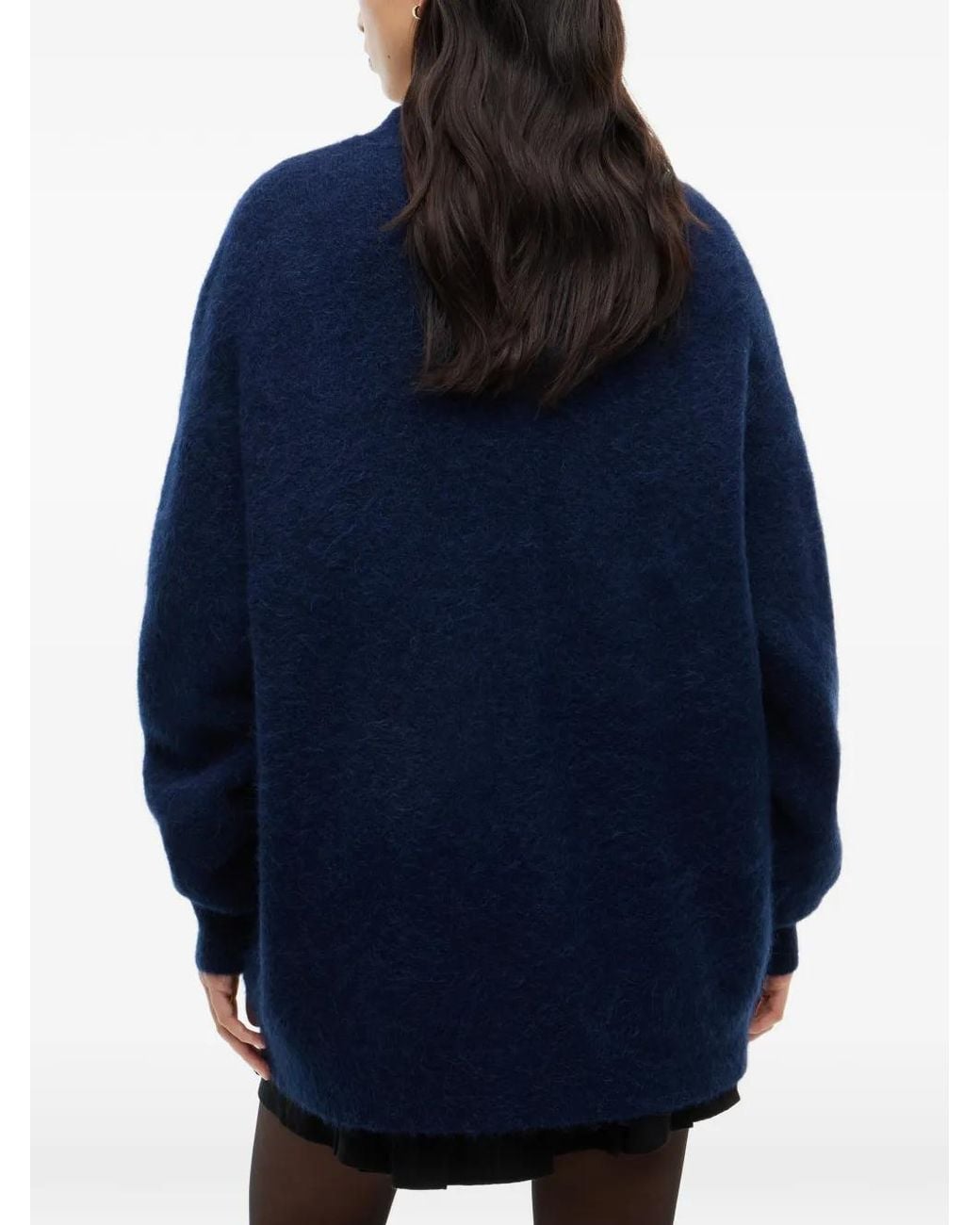 Tommy Hilfiger Blue Logo-Patch V-Neck Cardigan