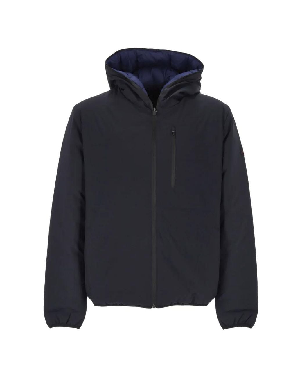 Save The Duck Blue Veste Matelassée Ezra À Design Réversible, Capuche Et Fermeture Zippée for men