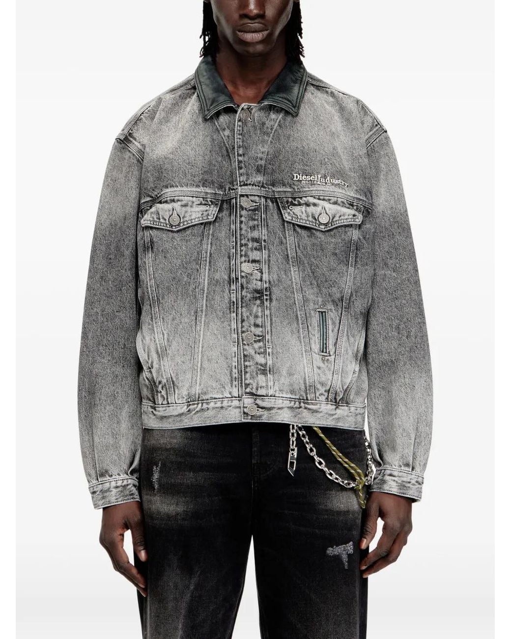 DIESEL D-Denver デニムジャケット グレー | Lyst