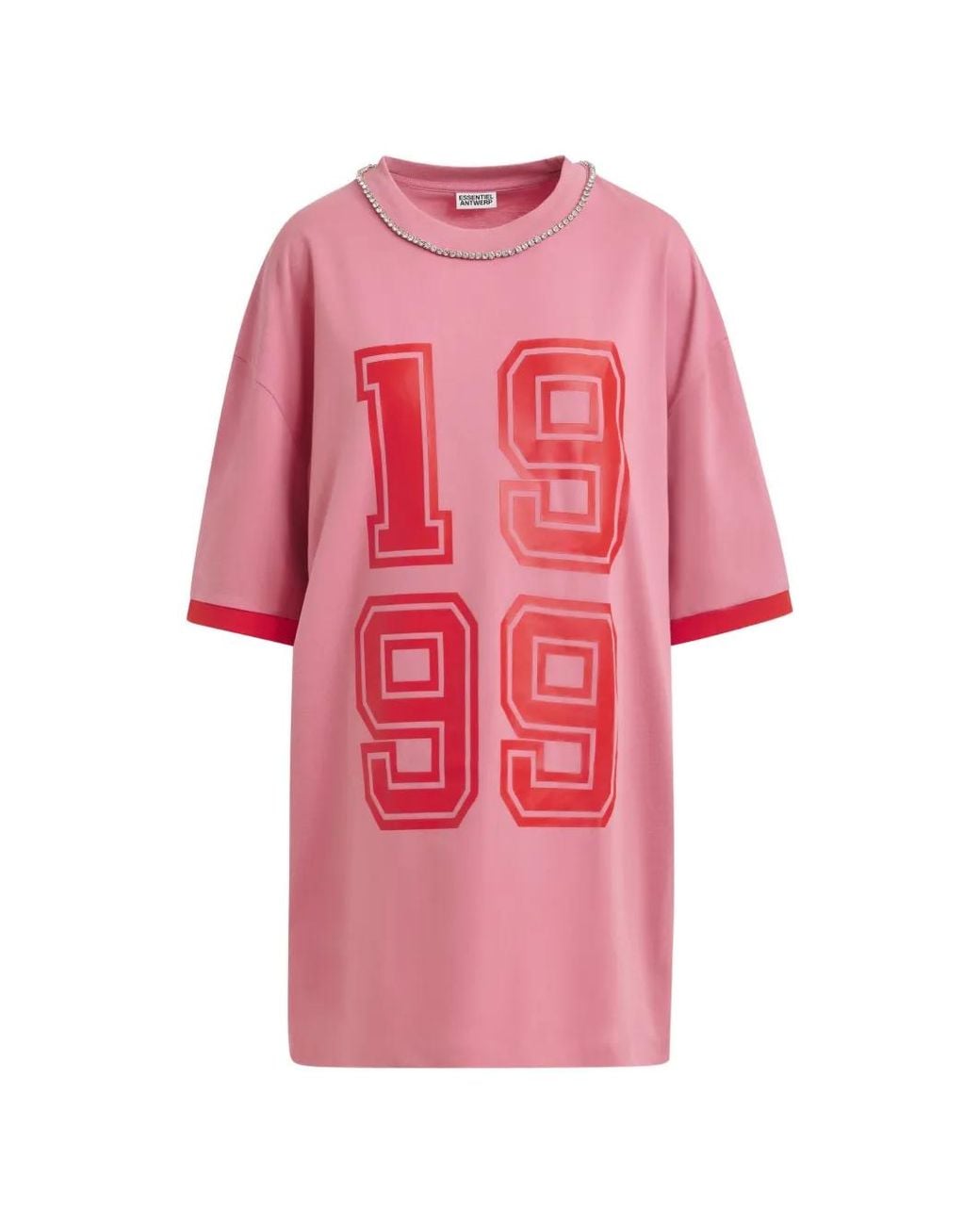 T-Shirt Con Stampa di Essentiel Antwerp in Pink