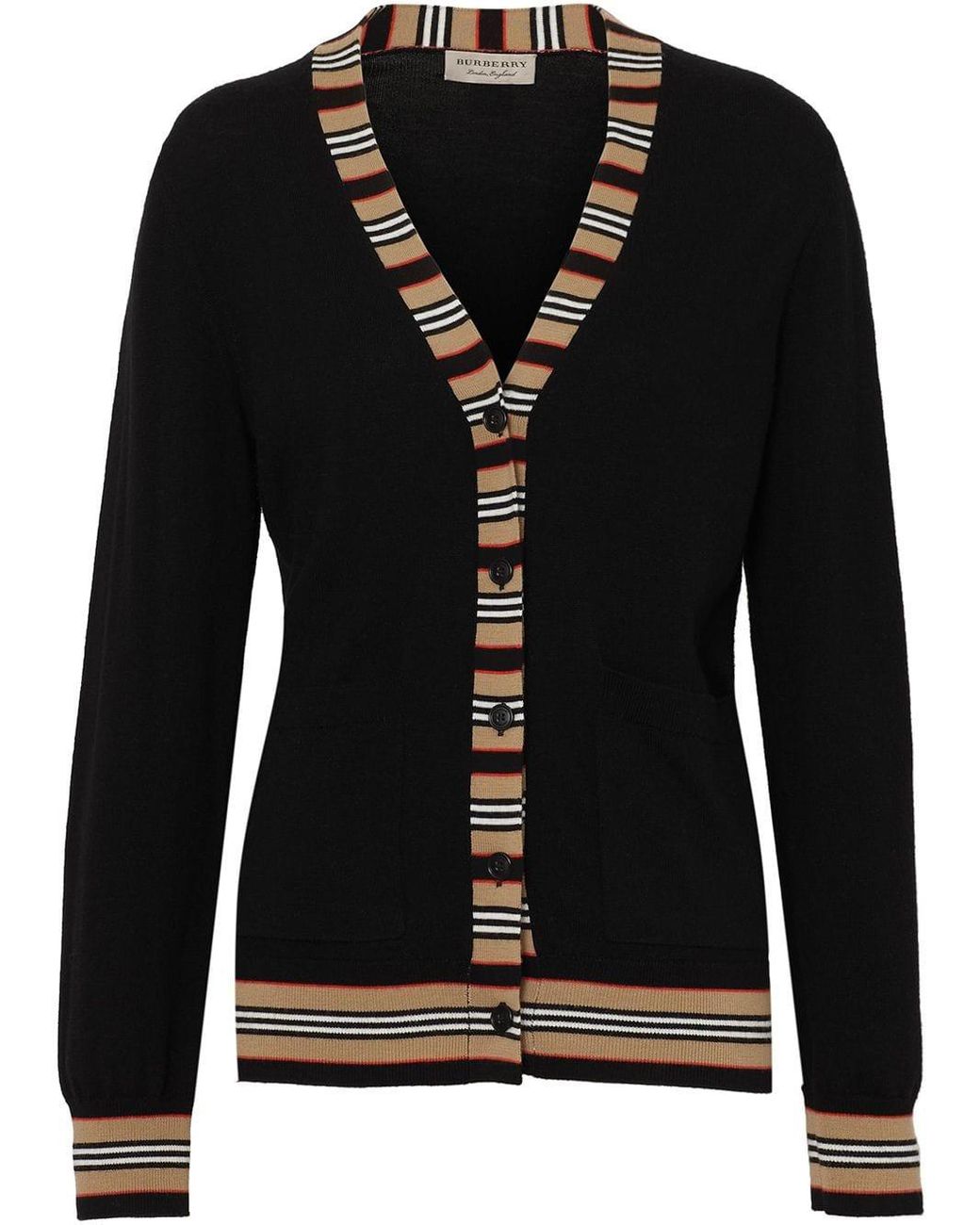 Burberry Virgin Wool Cardigan in Black Save 33 Lyst