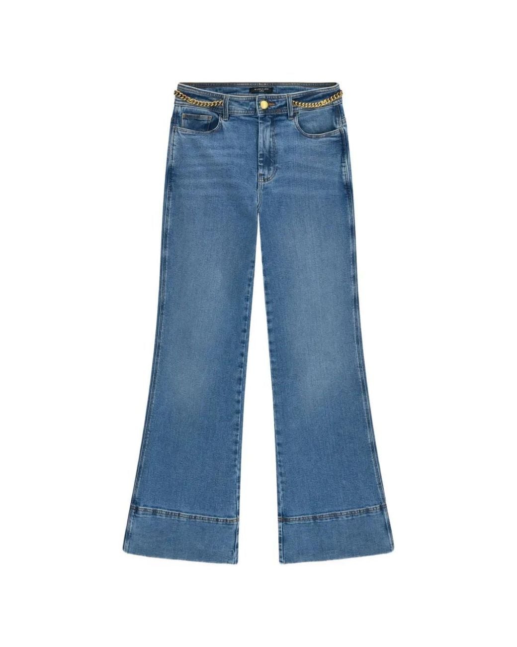 MARCIANO BY GUESS Blue Wide-Leg Jeans