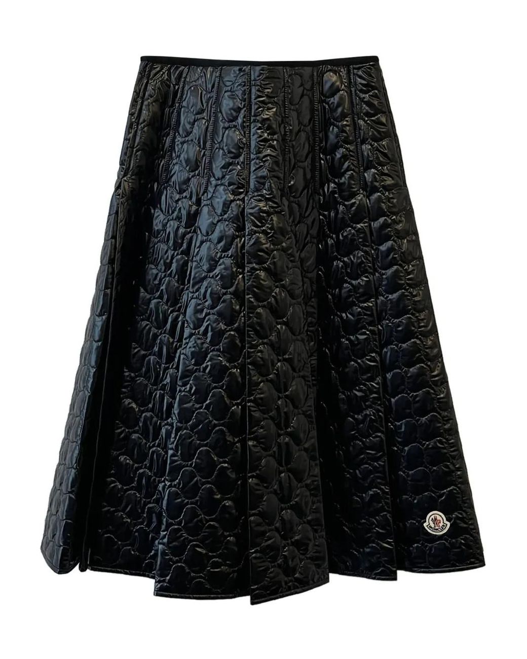 Moncler Gewatteerde Midi-Plooirok in het Black