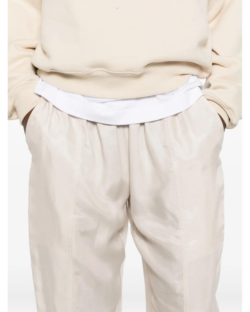 Isabel Marant Natural Zaylee Drawstring-Fastening Trousers