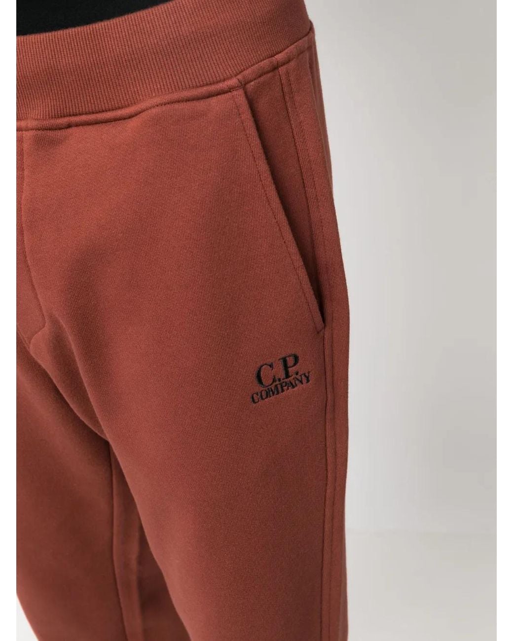 C P Company Logo-Embroidered Cotton Track Pants for men