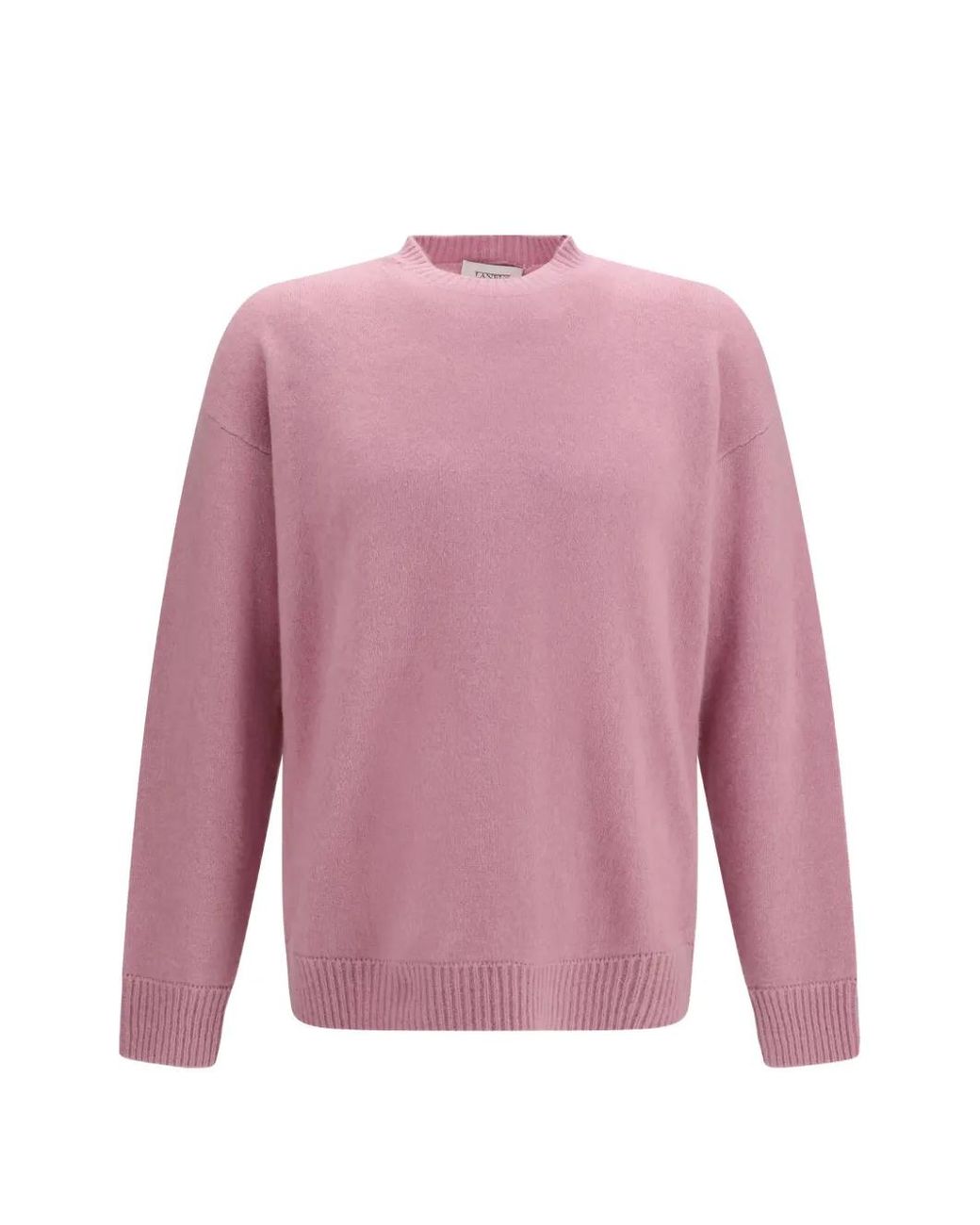 Laneus Pink Ribbed-Trim Sweater for men