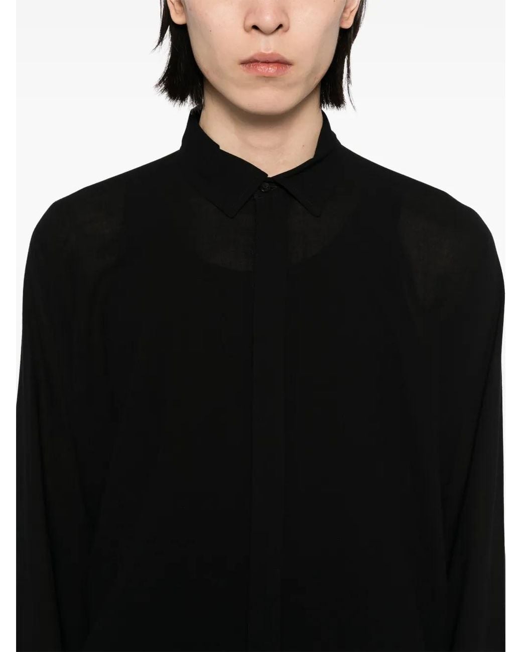 Jan Jan Van Essche Black Crepe Shirt for men