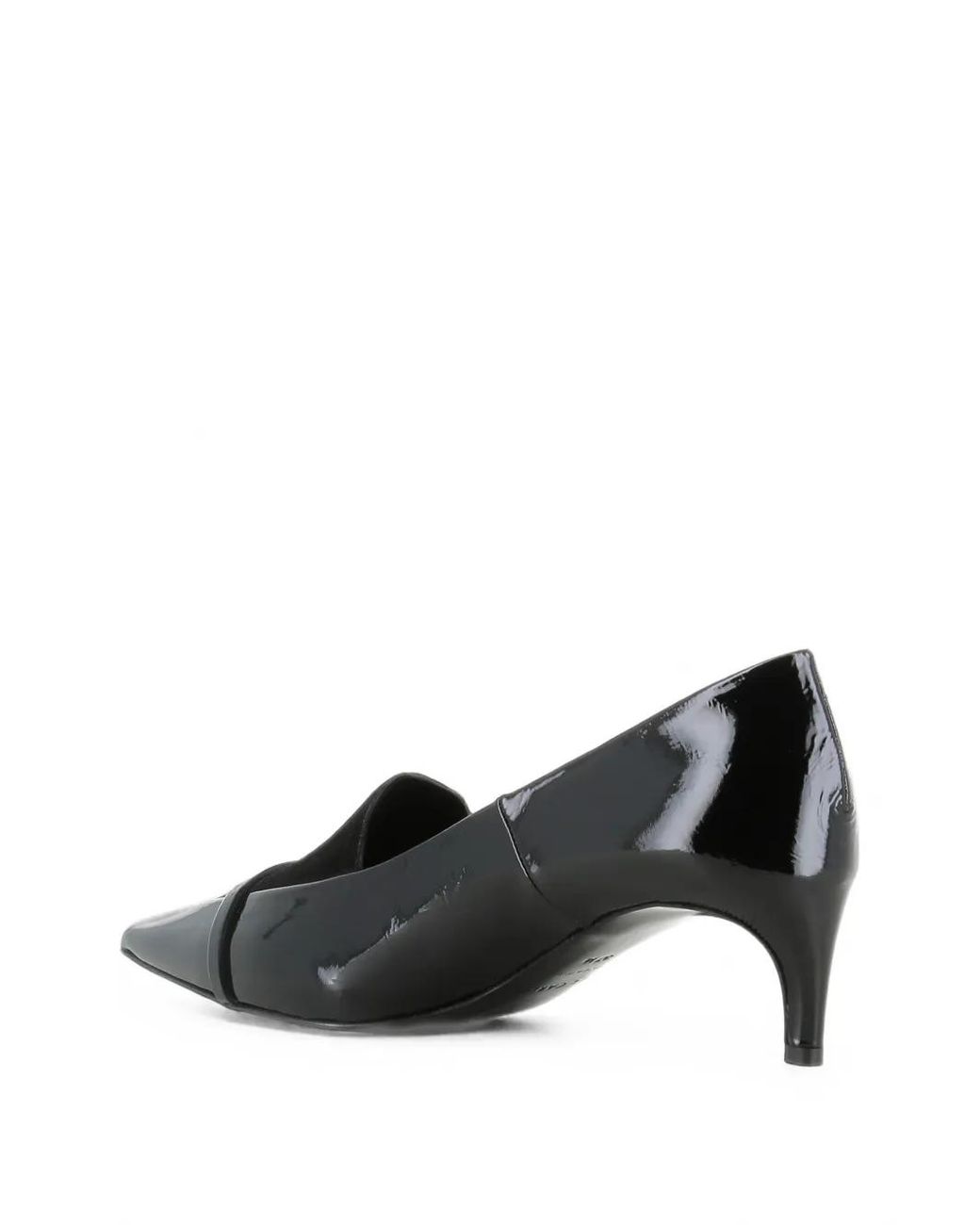 Roberto Del Carlo Black Buckle-Detail Pointed-Toe Pumps