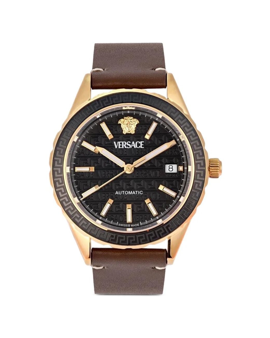 Versace Black Greca 42Mm Watch for men