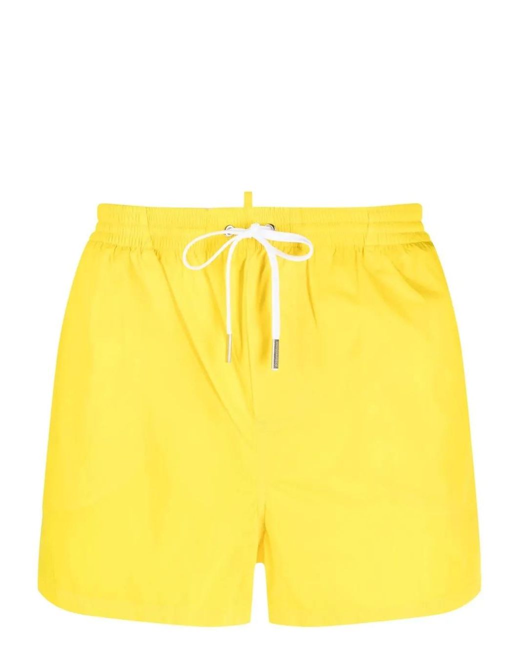 DSquared² Yellow Icon-Print Swim Shorts for men